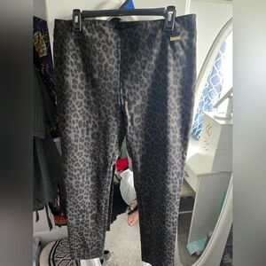 Calvin Klein Black and Gold Leopard Print Leggings